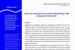 Investigation of the relationship between RDW and Prognosis of brain death